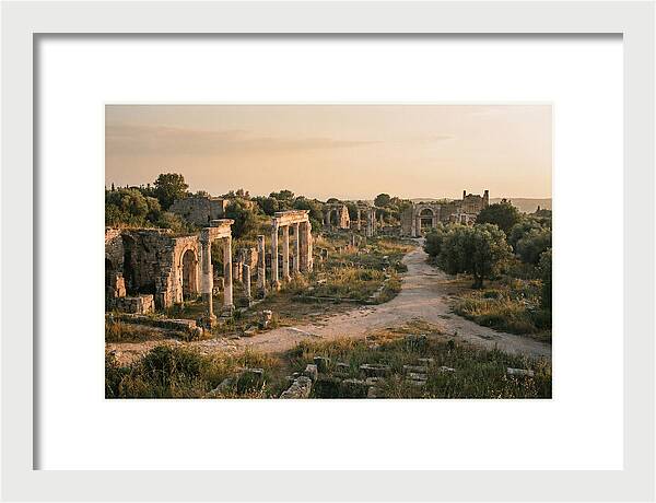 Ephesus Library Ruins At Dusk