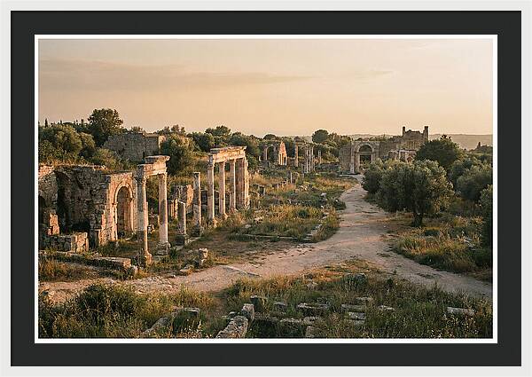 Ephesus Library Ruins At Dusk