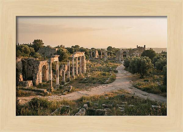 Ephesus Library Ruins At Dusk