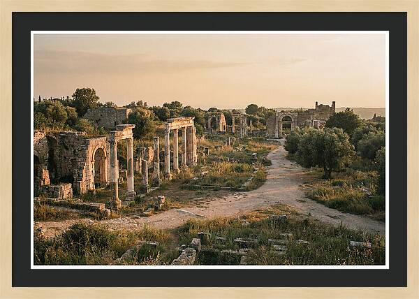 Ephesus Library Ruins At Dusk