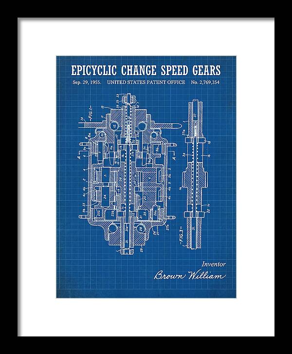 Epicyclic Change Speed Gears Blueprint Patent Us2769354a