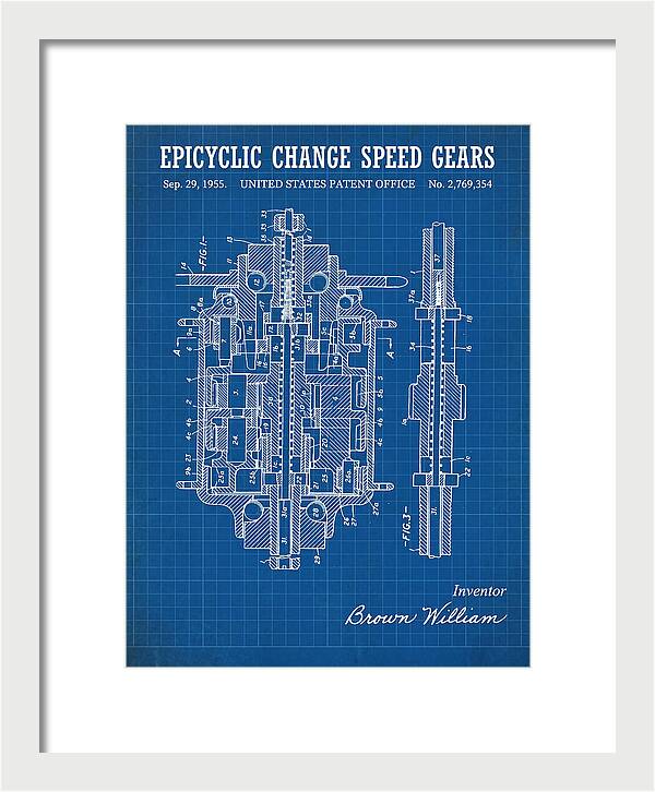 Epicyclic Change Speed Gears Blueprint Patent Us2769354a