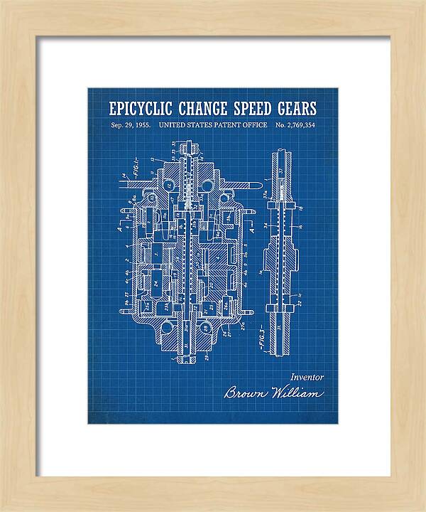 Epicyclic Change Speed Gears Blueprint Patent Us2769354a