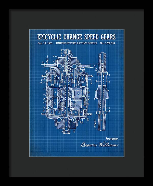 Epicyclic Change Speed Gears Blueprint Patent Us2769354a