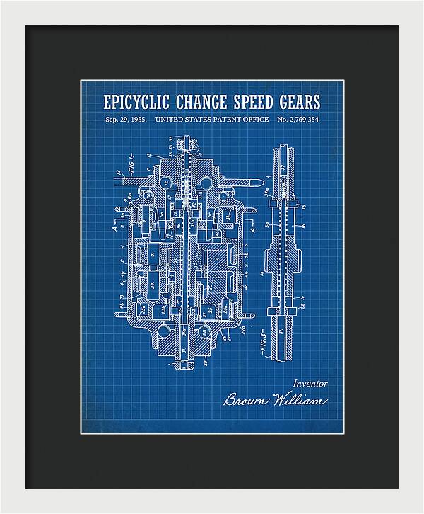 Epicyclic Change Speed Gears Blueprint Patent Us2769354a