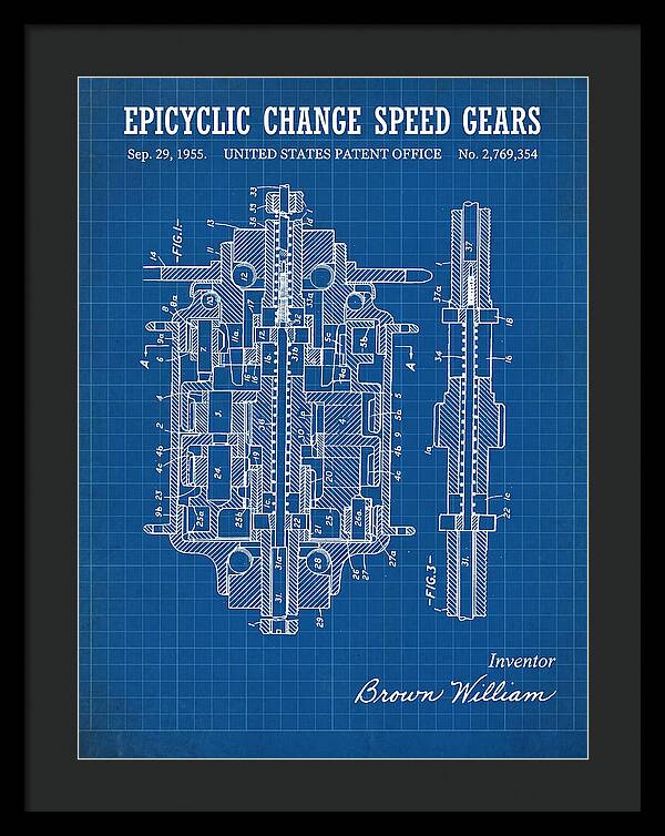 Epicyclic Change Speed Gears Blueprint Patent Us2769354a