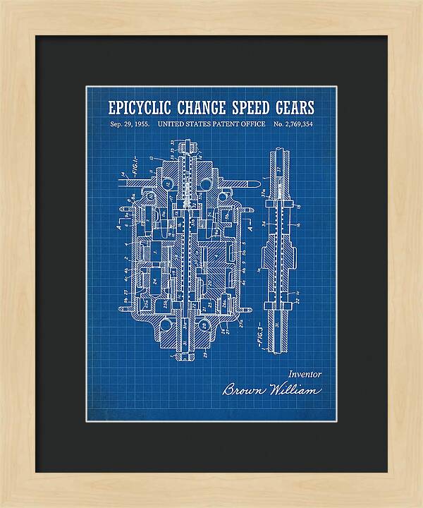 Epicyclic Change Speed Gears Blueprint Patent Us2769354a