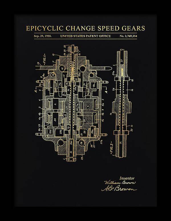 Epicyclic Change Speed Gears Gold Patent Us2769354a