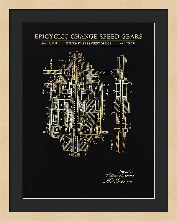 Epicyclic Change Speed Gears Gold Patent Us2769354a