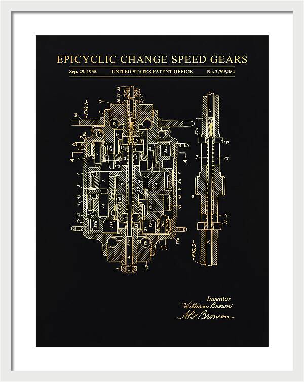 Epicyclic Change Speed Gears Gold Patent Us2769354a