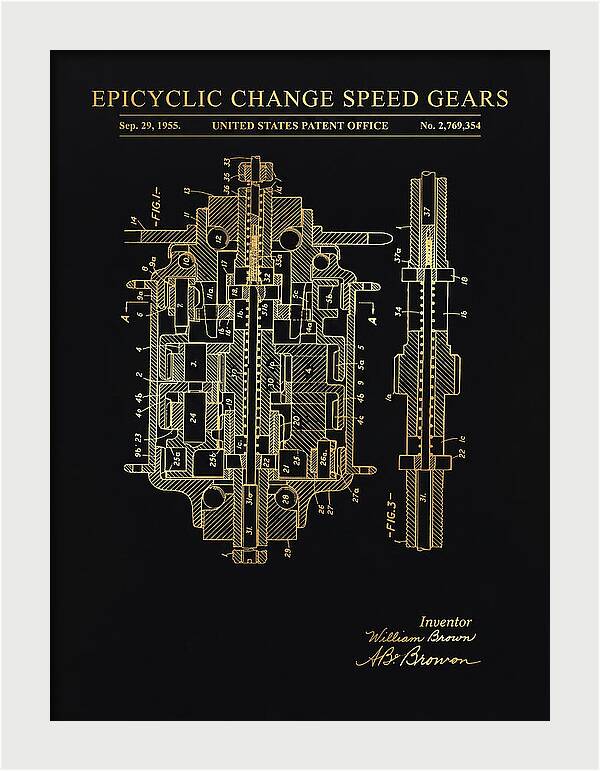 Epicyclic Change Speed Gears Gold Patent Us2769354a