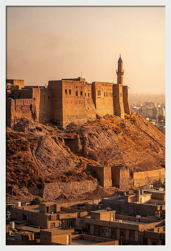 Erbil Citadel At Golden Hour
