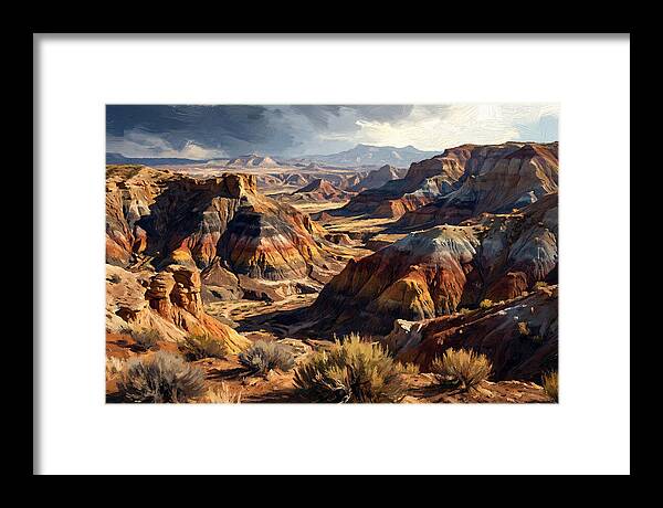 Eroded Badlands Landscape