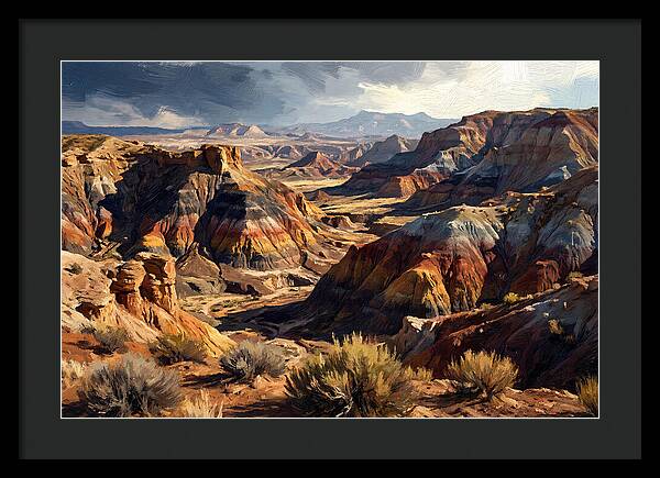 Eroded Badlands Landscape