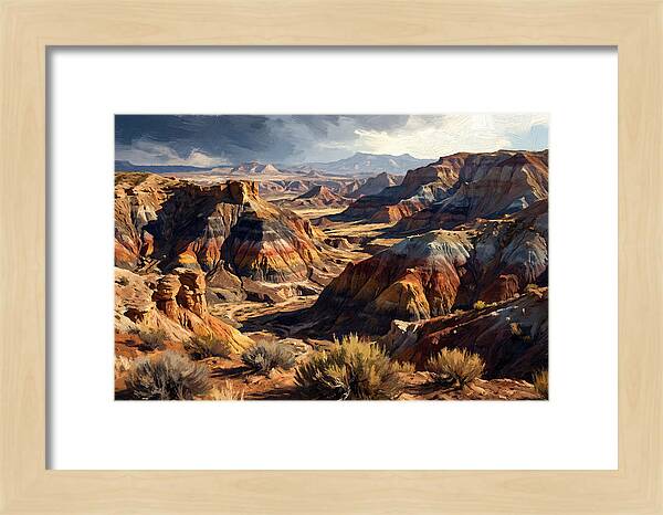 Eroded Badlands Landscape
