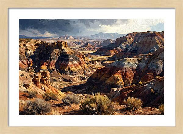 Eroded Badlands Landscape