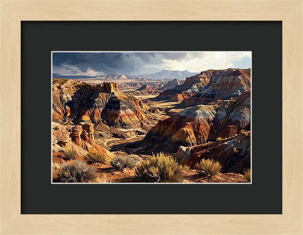 Eroded Badlands Landscape