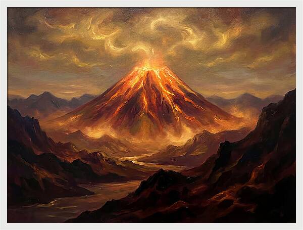 Eruption At Dusk