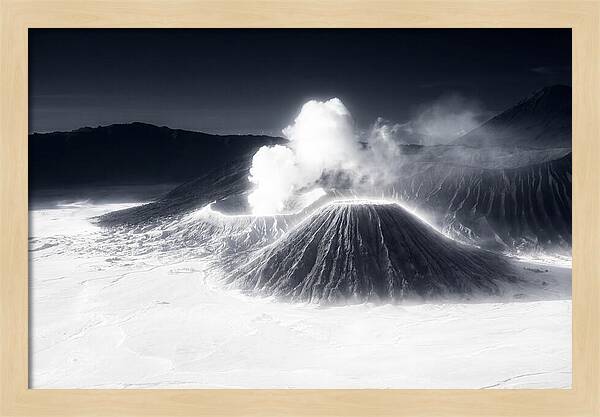 Eruption Of Mount Bromo At Dawn