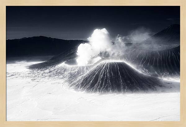 Eruption Of Mount Bromo At Dawn