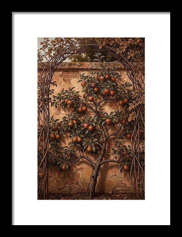 Espaliered Fruit Tree Against Warm Wall