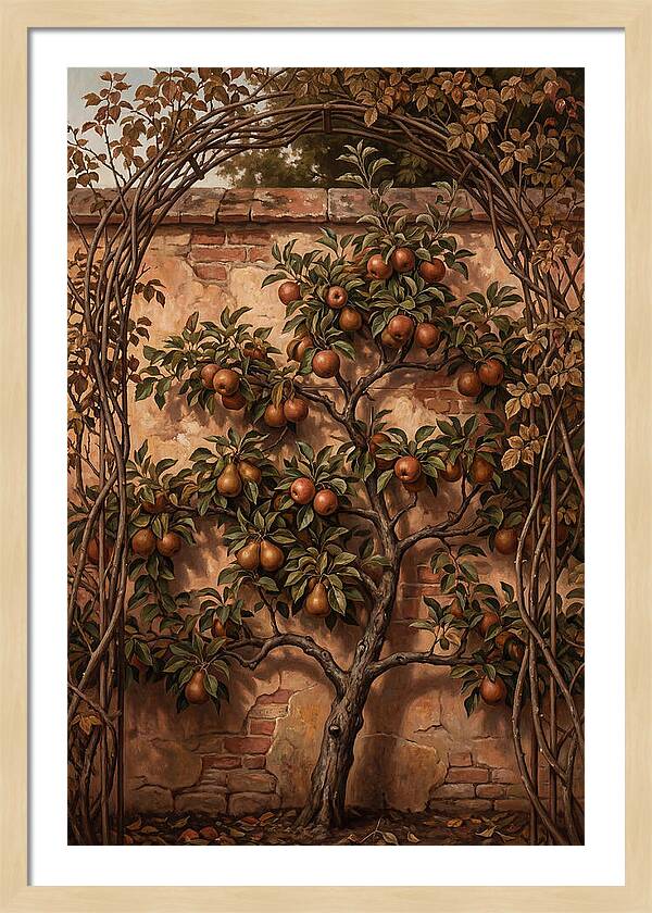 Espaliered Fruit Tree Against Warm Wall