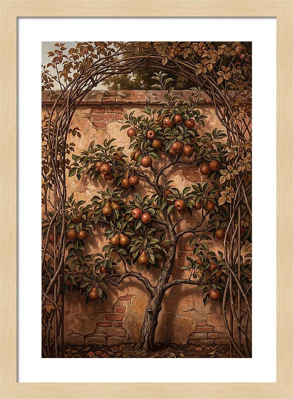 Espaliered Fruit Tree Against Warm Wall