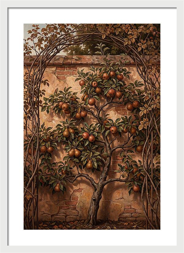 Espaliered Fruit Tree Against Warm Wall