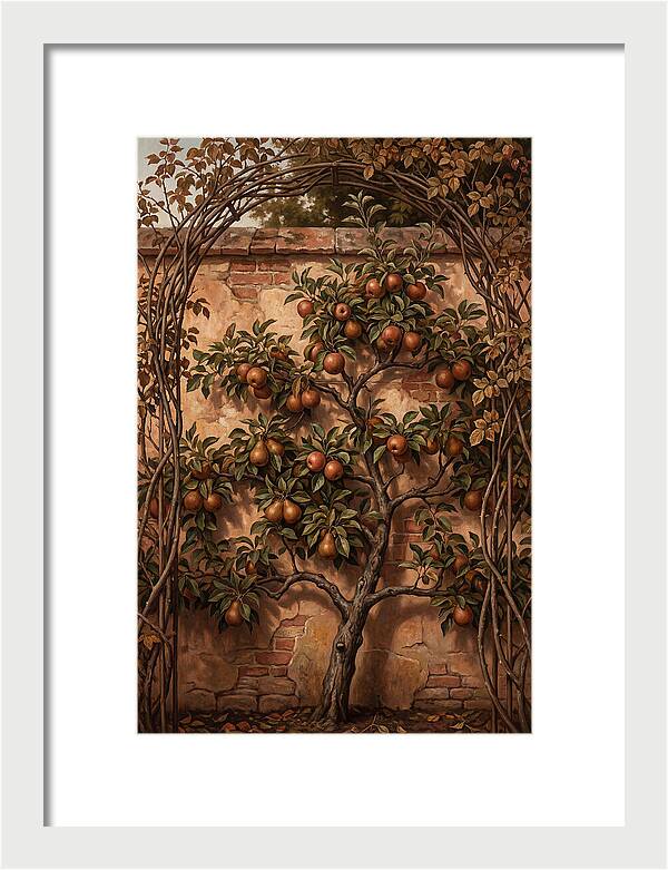 Espaliered Fruit Tree Against Warm Wall