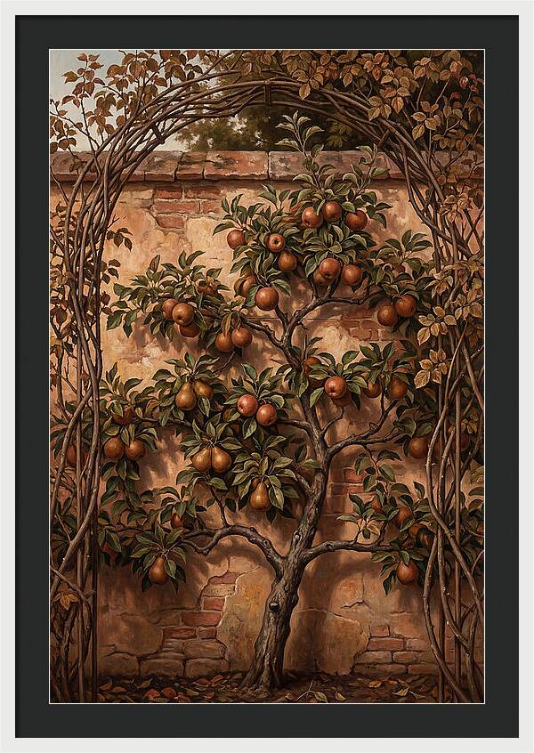 Espaliered Fruit Tree Against Warm Wall