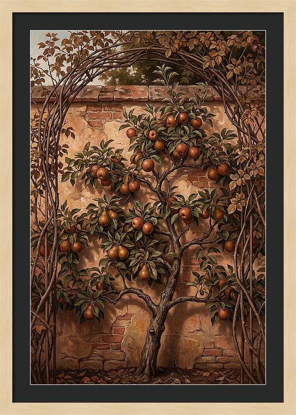 Espaliered Fruit Tree Against Warm Wall