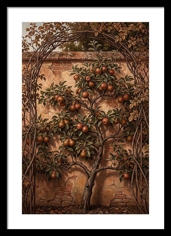 Espaliered Fruit Tree Against Warm Wall
