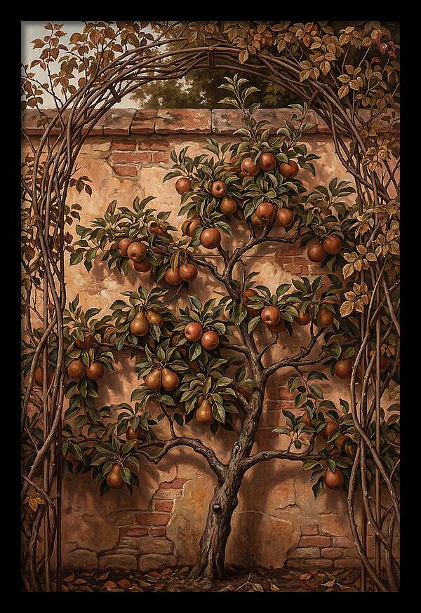 Espaliered Fruit Tree Against Warm Wall