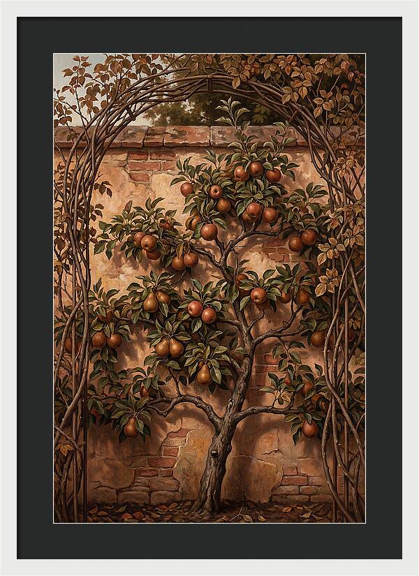 Espaliered Fruit Tree Against Warm Wall