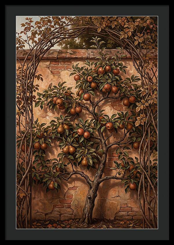 Espaliered Fruit Tree Against Warm Wall