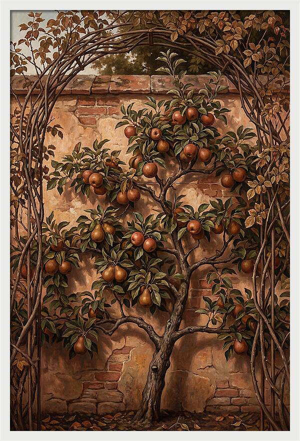 Espaliered Fruit Tree Against Warm Wall