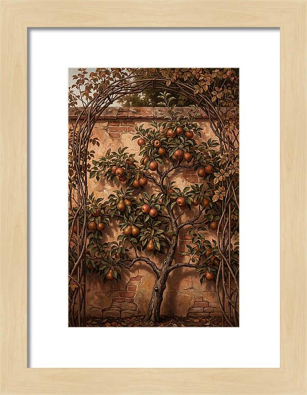 Espaliered Fruit Tree Against Warm Wall