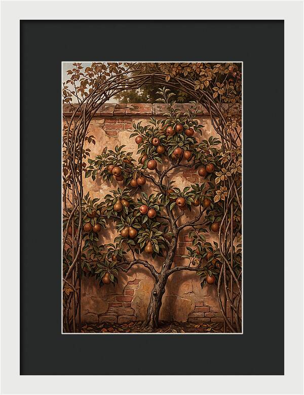 Espaliered Fruit Tree Against Warm Wall