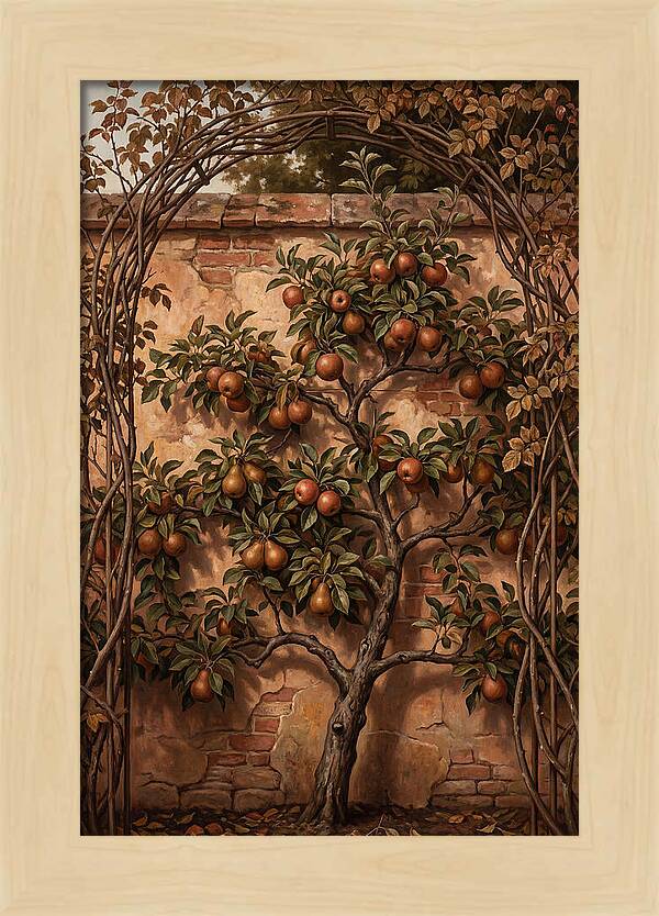 Espaliered Fruit Tree Against Warm Wall