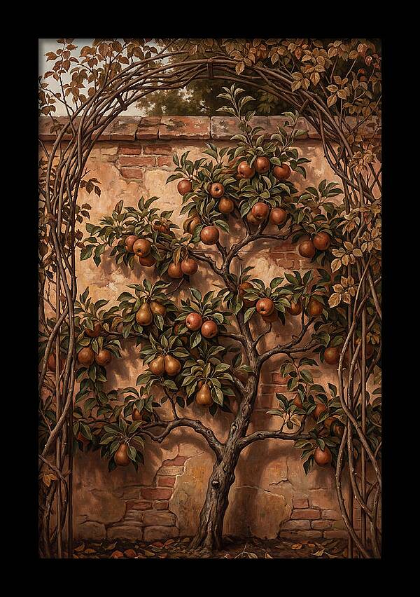 Espaliered Fruit Tree Against Warm Wall
