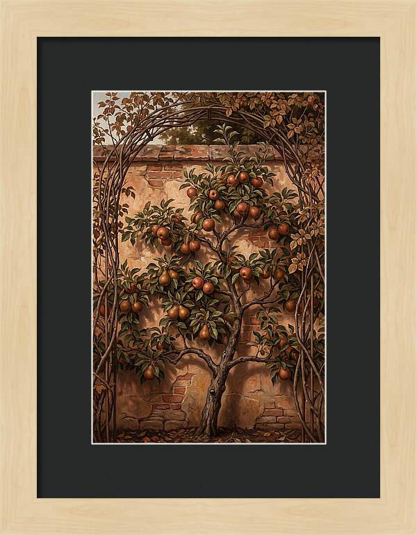 Espaliered Fruit Tree Against Warm Wall