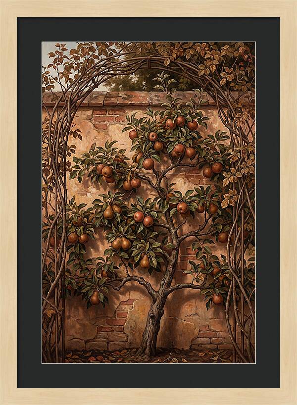 Espaliered Fruit Tree Against Warm Wall