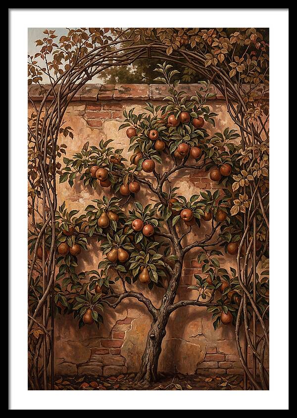 Espaliered Fruit Tree Against Warm Wall