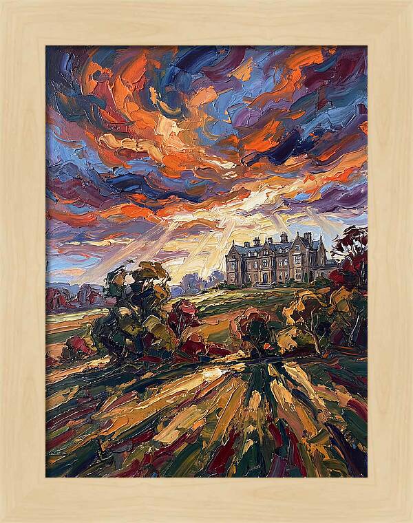 Estate Landscape At Dusk