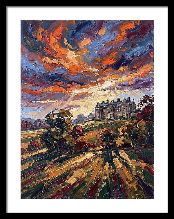 Estate Landscape At Dusk