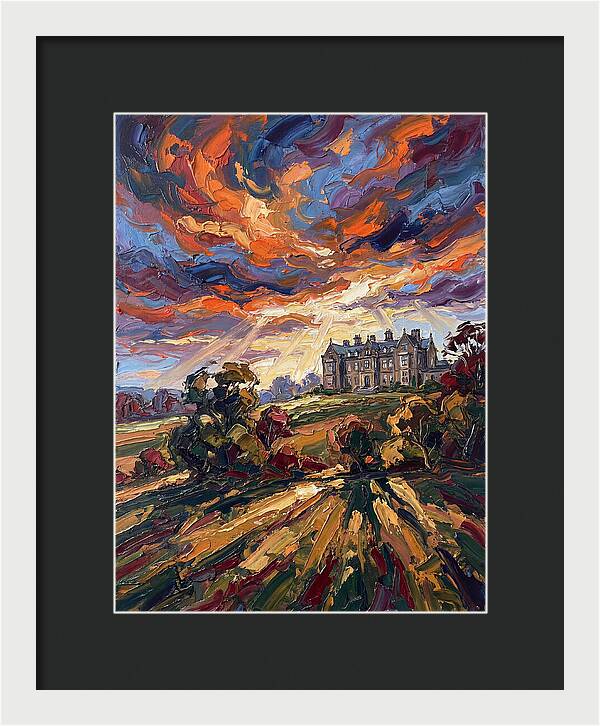 Estate Landscape At Dusk