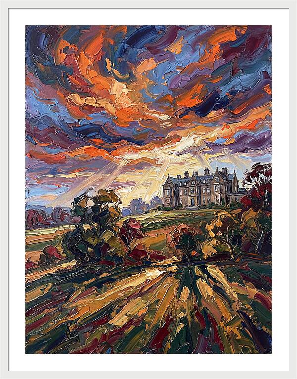 Estate Landscape At Dusk