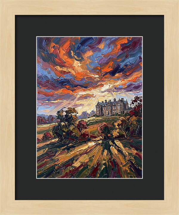 Estate Landscape At Dusk