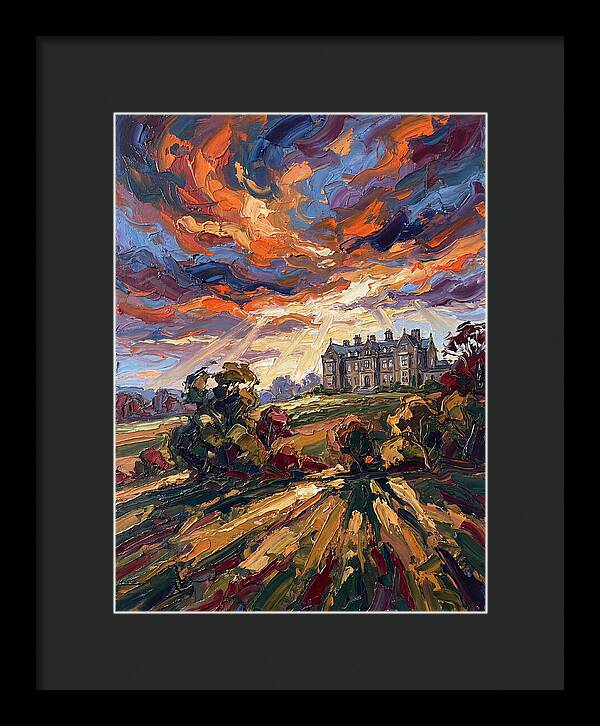 Estate Landscape At Dusk