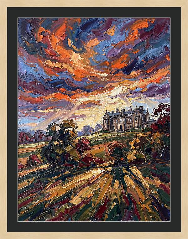 Estate Landscape At Dusk